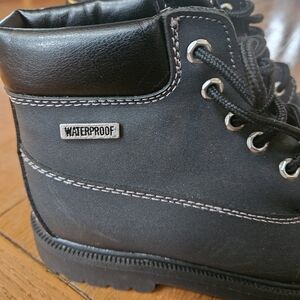 Kids Black Waterproof Boots
